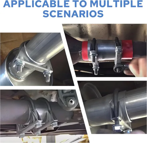 Miniatura 5 de Abrazadera de escape de perno en U de 1,5 pulgadas, abrazadera resistente del silenciador