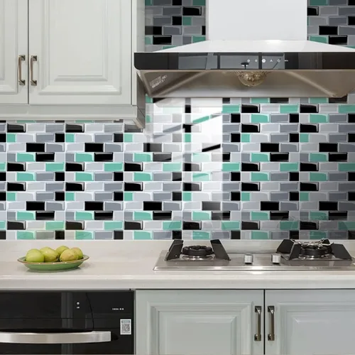 Miniatura 2 de Adhesivos para azulejos decorativos para azulejos de despegar y pegar, despegar y pegar, lámina de azulejos ignífugos, azulejos de cocina, baño, 10