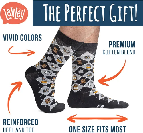 Miniatura 41 de Lavley Calcetines divertidos para adultos, regalos novedosos y rellenos de calcetines para hombres, mujeres y adolescentes, talla única
