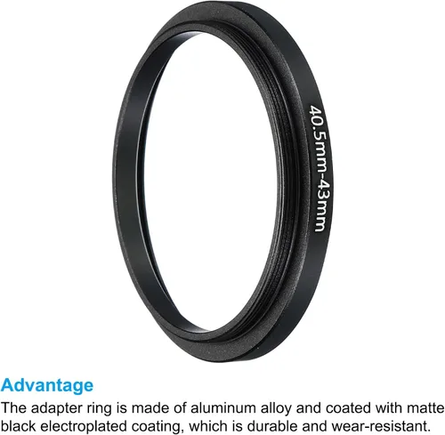 Miniatura 4 de PATIKIL Anillo elevador de metal de 1.594 in-1.693 in, paquete de 2 anillos adaptadores de filtro de lente de cámara, anillo adaptador de filtro