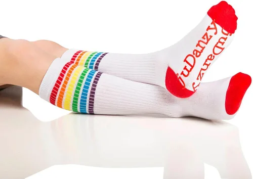 Miniatura 2 de juDanzy 2 Pack of Baby, Toddler and Kids Knee High Tube Socks for Boys and Girls with Grips