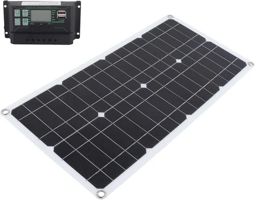 Miniatura 6 de Diydeg Kit de panel solar, módulo fotovoltaico totalmente monocristalino de 250 W, kit de inicio de panel solar con controlador PWM de 10 A, 12 V