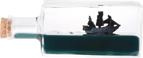 Adornos de Escritorio de Barco Insumergible, Barco de Una Pieza en una Caja, Adorno de Barco Perla Negra Flotante, Decoración de Barco Insumergible