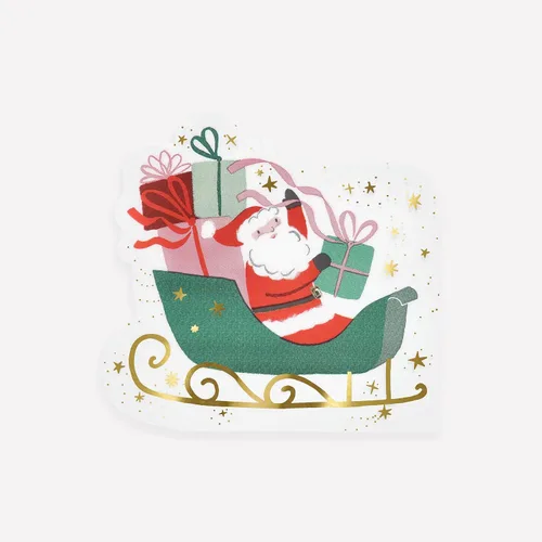 Miniatura 5 de Meri Meri Servilletas de Papel de Navidad (Paquete de 16), Papel Grueso y Absorbente de 3 Capas, Servilletas de Navidad con Forma Desechables