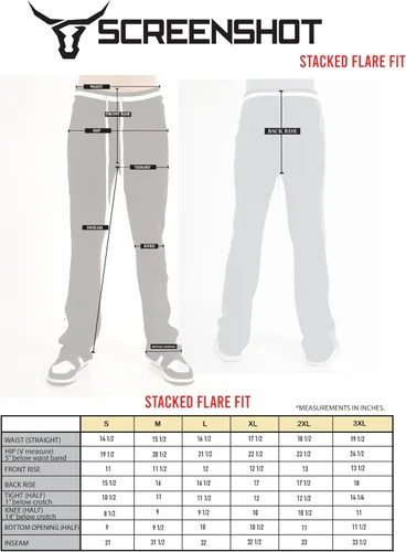 Miniatura 6 de SCREENSHOT Pantalones de forro polar 3202 Streetwear Urban Fit - Pantalones deportivos apilados con cordón de banda de basura acanalada