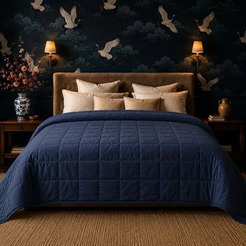 Miniatura 8 de HomeSmart - Manta con peso tamaño King de 20 libras, suave, gruesa, pesada, se adapta a camas estándar y California King, color negro