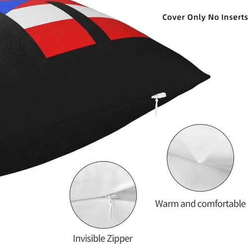 Miniatura 3 de Fundas de almohada con bandera puertorriqueña, fundas de almohada decorativas de 18 x 18 pulgadas, funda de almohada para decoración al aire libre