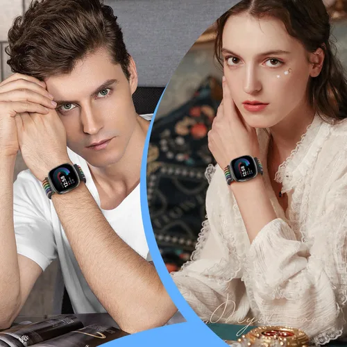 Miniatura 7 de Correa deportiva compatible con Fitbit Versa 4, Sense 2, Versa 3, Sense para mujeres y hombres, correa de repuesto ajustable y transpirable