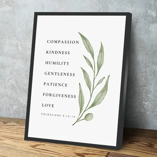 Miniatura 12 de Decoración de pared para dormitorio, impresión artística de versículo bíblico de Colosenses 3:2, pon tus mentes en las cosas arriba, impresión