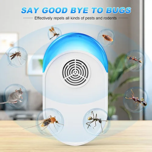 Miniatura 2 de Repelente ultrasónico de 6 paquetes, repelente ultrasónico para interiores para insectos para cucarachas, insectos, plagas, roedores, ratones