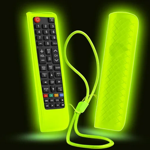 Miniatura 12 de Funda para control remoto Samsung TV, funda para control remoto Samsung para Smart TV, funda de silicona de repuesto universal con cordón que brilla