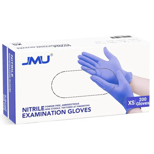 Miniatura 23 de JMU Guantes negros de nitrilo a granel mediano, caja de 1200, 3.5 mil, sin látex sin polvo