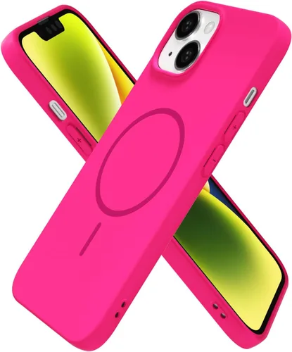 Miniatura 27 de oakxco Funda de silicona Mag Safe para iPhone 17 Pro Max, funda magnética delgada y fina compatible con carga inalámbrica MagSafe, bonita funda Negro