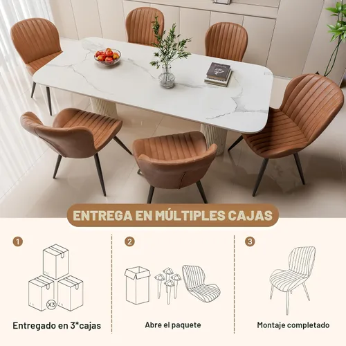 Miniatura 7 de Nalupatio Juego de 2 sillas de comedor, modernas sillas de comedor con respaldo cómodo, sillas de cocina tapizadas gruesas, 19 pulgadas de altura