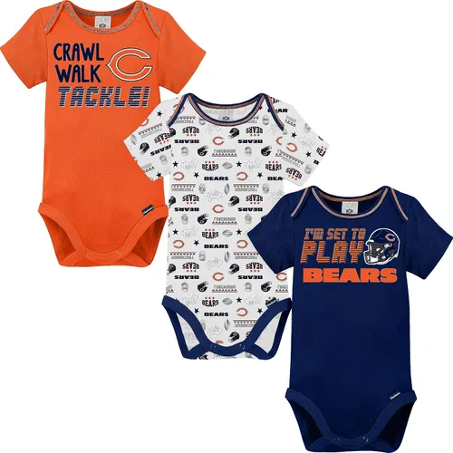 Miniatura 22 de Gerber - Mameluco unisex de manga corta para bebé, equipo de la NFL, paquete de 3