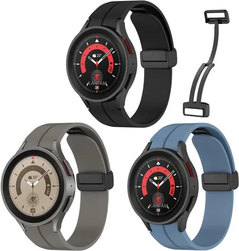 Miniatura 15 de Correa deportiva de silicona para Galaxy Watch 5 Pro de 1.772 pulgadas, sin huecos, compatible con Galaxy Watch 7, 6, 5, 4, correa de repuesto