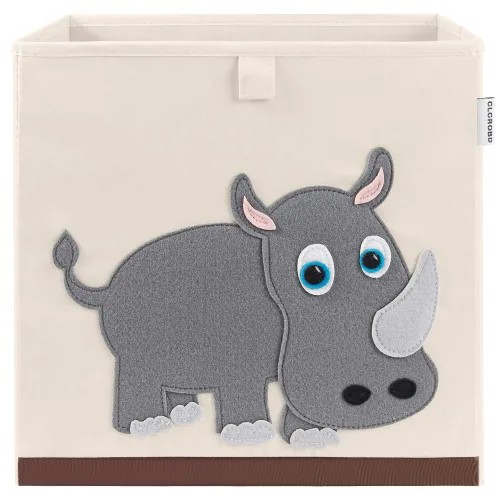 Miniatura 17 de Contenedores cúbicos plegables de tela para guardar juguetes de animales/Caja/Organizador para niños, 13 pulgadas (Tucán)