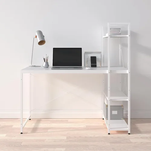 Miniatura 3 de Ames - Escritorio reversible para computadora de juegos de 47 pulgadas con estantes ajustables, escritorio de oficina en casa, gestión de cables