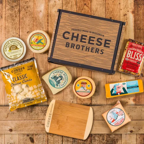 Miniatura 10 de Caja de regalo de Cheese Bros. Brotherhood Fresco de Wisconsin Surtido de Gouda, Havarti, Mozzarella y Fratello Gran idea de regalo de comida