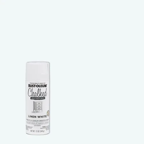 Miniatura 2 de Rust-Oleum Pintura en aerosol ultra mate todo en uno con tiza blanca de lino, cobertura de una capa, no necesita imprimación, lijado o capa Lino