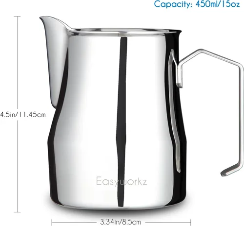 Miniatura 3 de Easyworkz Pedro - Máquina de café expreso para estufa, 6 tazas, 10.1 fl oz, cafetera italiana de acero inoxidable, cafetera de moka, con jarra