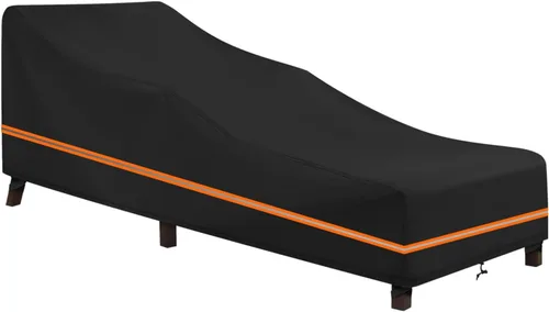Waterproof Outdoor Chaise Lounge Chair Cover - 600D Heavy Duty Windproof Patio Lounge Chair Cover, Pool Lounge Covers All Weather Protection