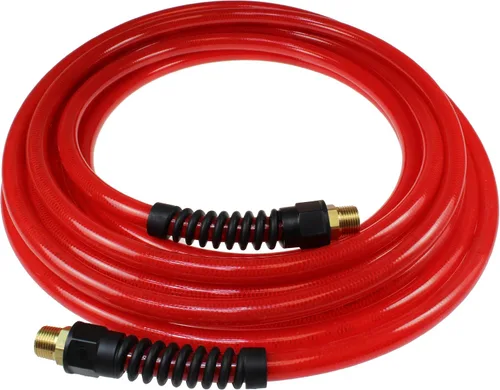 Miniatura 14 de Coilhose Pneumatics PFE40254T Flexeel Manguera de aire reforzada de poliuretano, diámetro interno de 0.25 pulgadas, longitud de 25 pies con (2)