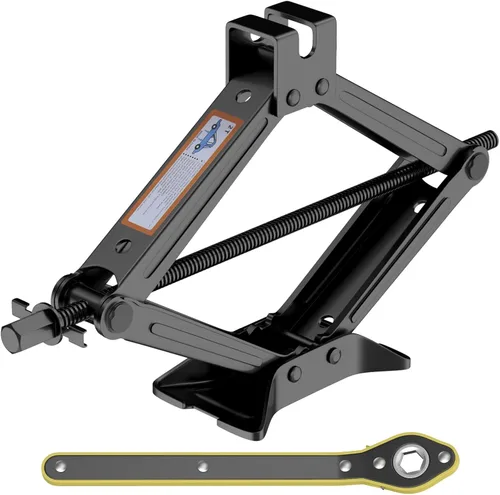 IMAYCC Gato de elevación de tijera, kit compacto de gato de coche para automóvil, SUV, RV, MPV con diseño de trinquete inteligente, kit de cambio de