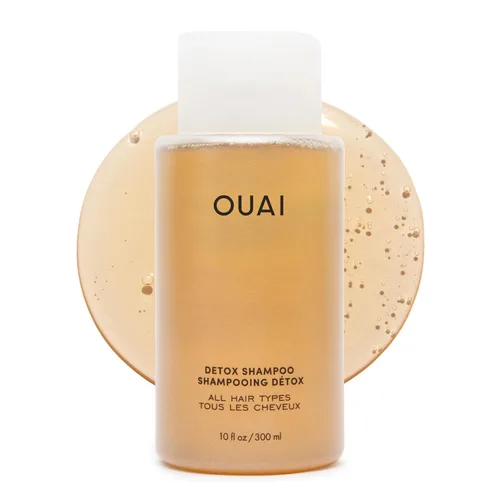 OUAI Champú Detox - Champú aclarante para eliminar acumulación, suciedad, aceite, productos y agua dura - Vinagre de sidra de manzana y queratina