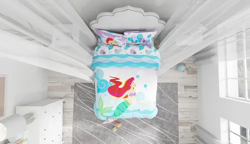 Miniatura 5 de The Little Mermaid Ariel - Juego de sábanas de microfibra súper suave para niños (producto oficial de Disney) por Franco