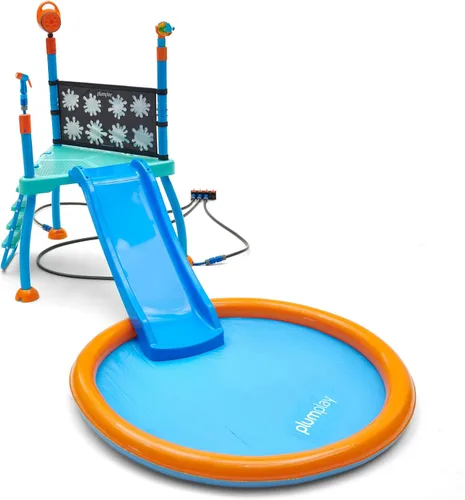 Miniatura 4 de Plum Play Kids Splash Pad Station Equipo de juego de tobogán acuático - Juguetes de agua para niños al aire libre, piscina con aspersor para niños
