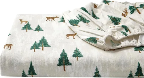 Miniatura 39 de Eddie Bauer - Sábanas de franela tamaño Queen, algodón resistente a las bolitas y arrugas, juego de sábanas con fundas de almohada y sábana ajustada