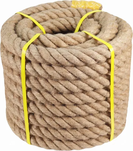 Miniatura 13 de Cuerda de cáñamo natural, 1 pulgada × 50 pies, cuerda gruesa de yute trenzado de manila resistente para manualidades, hamaca, náutica, decoración
