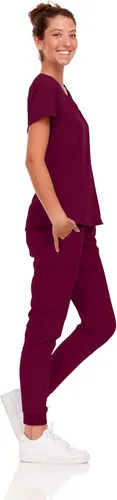 Miniatura 2 de Natural Uniforms Conjunto de ropa quirúrgica elástica para mujer con tallas regulares y pequeñas