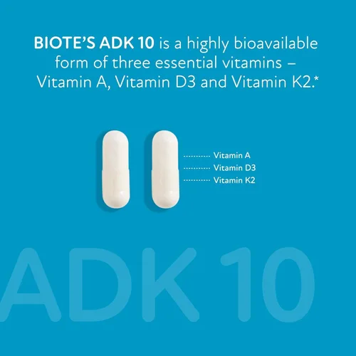 Miniatura 9 de Biote Nutraceuticals - ADK 10 - Inmunidad + Cardiovascular (90 Cápsulas)