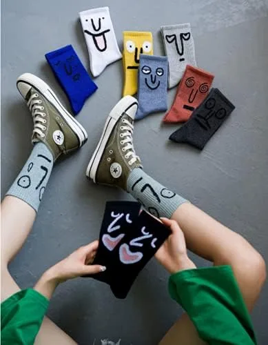 Miniatura 5 de MORSNE Divertidos calcetines novedosos de algodón, bonitos y coloridos para mujeres y hombres, regalos acogedores, juego de 10 pares, Multicolor