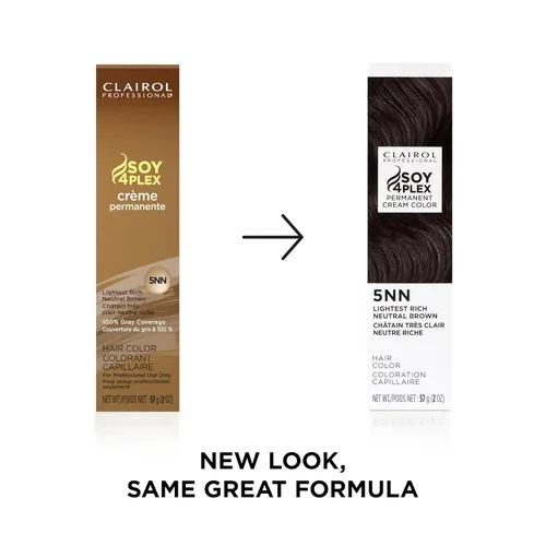 Miniatura 2 de Clairol Professional Permanent Cream Hair Color Blonde, Brown, Black, & Red-Violet Shades for 100% Gray Coverage Deep Conditioning & Fade 5nn