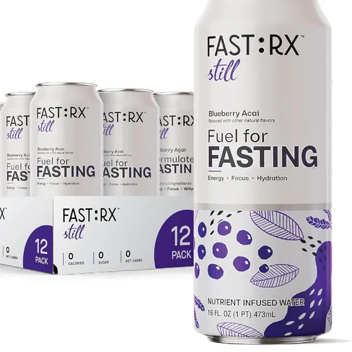 Miniatura 8 de FAST:RX Bebida de hidratación para ayunas, bebida de electrolitos sin azúcar y cero calorías con vitaminas y minerales, Keto y ayuno intermitente