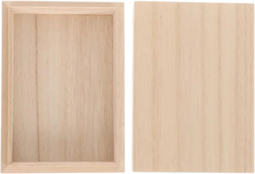 Totority Naipes Caja de madera Organizador de almacenamiento de tarjetas Estuches de póquer Soporte vacío Contenedor de caramelo Vacío Lake District