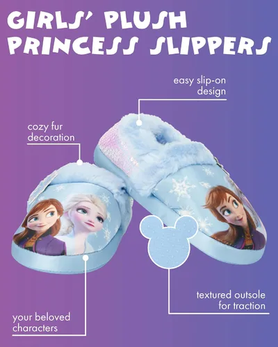Miniatura 2 de Disney Pantuflas para niñas Disney Princess and Frozen Fuzzy Pantuflas niñaniña pequeña