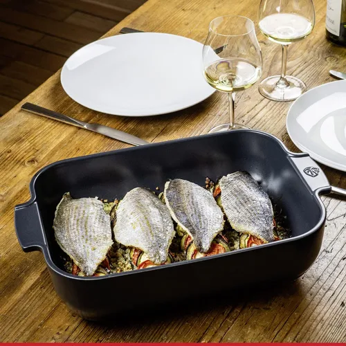 Miniatura 2 de Peugeot - Appolia - Plato rectangular para horno - Horno de cerámica con asas - Pizarra, 8 x 6 x 2 pulgadas Rojo