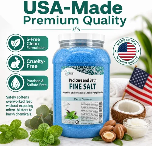 Miniatura 6 de SPA REDI - Remedio de Pies Desintoxicante y Baño con Sal Fina, Menta y Eucalipto, 3.8 L - Hecho con Sales del Mar Muerto, Aceite de Argán, Aceite
