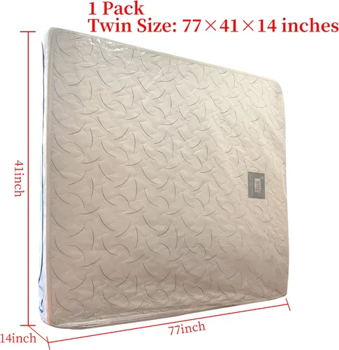 Miniatura 2 de Bolsa de almacenamiento de colchón individual con cremallera, funda de 5 mil de grosor Plastic Mattress Protector, Moving Supplies, Waterproof
