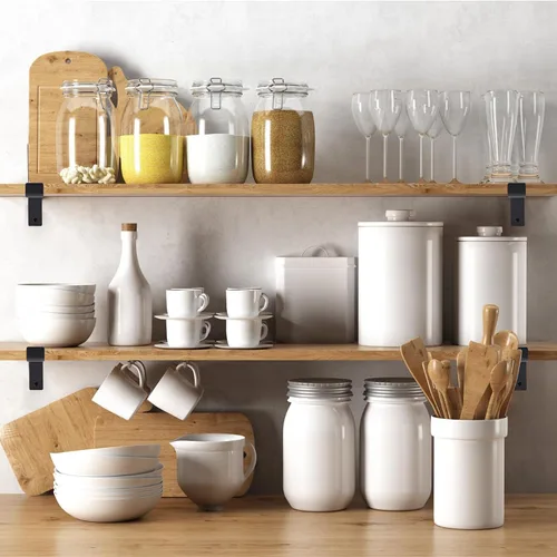 Miniatura 2 de Coshar 4 soportes de estante de 6 pulgadas para estante de hierro, soportes flotantes para estantes montados en la pared para cocina, baño
