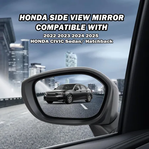 Miniatura 4 de Espejo lateral izquierdo del conductor compatible con Honda Civic Sedan/Hatchback 2022, 2023, 2024, 2025, espejos con cristal eléctrico, sin 3