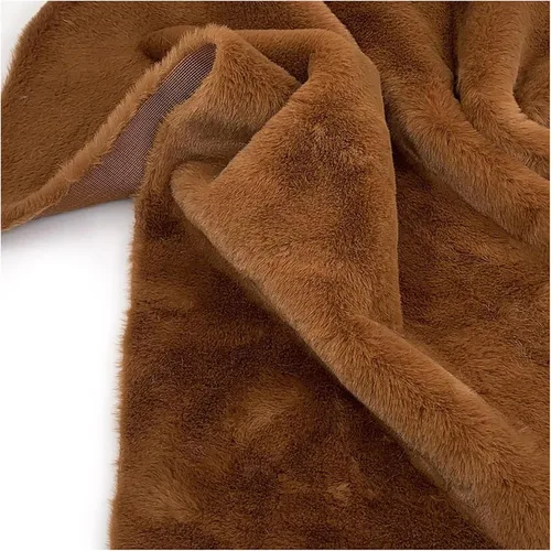 Miniatura 22 de Tela de piel sintética lanuda de felpa corta, suministros de tela de coser, súper suave y esponjosa, lujosamente cómoda para suministros de Rojo 3