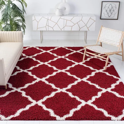 Miniatura 118 de Safavieh - Dallas Shag Collection SGD257A - Alfombra de área con diseño de enrejado de 10 x 14 pies