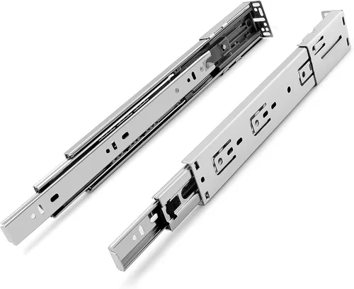 Gobrico Rodamiento de bolas de extensión completa de cierre suave de 12 pulgadas para cajones de montaje trasero con soportes, 1 par