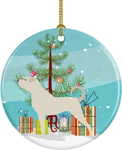 Miniatura 11 de Caroline's Treasures Bulldog inglés «Merry Christmas» adorno de cerámica para árbol de Navidad, decoración colgante para el hogar, Navidad, fiestas