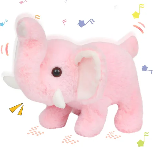 Miniatura 49 de Hopearl - Juguete de peluche electrónico interactivo de unicornio con sonidos y movimientos, camina y tiene un cuerno luminoso; regalo para niños